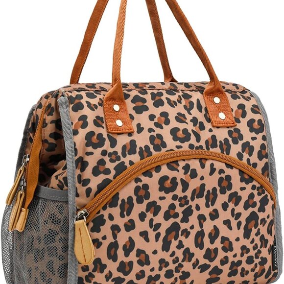 Insulated Lunch Bag Wide-Open Lunch Box Large Tote Leakproof Cooler with Drink H - Picture 1 of 8